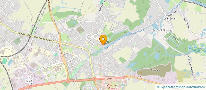 localisation de l'entreprise BM CHAUFFAGE SANITAIRE  BEUVRY