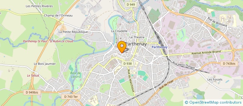 localisation de l'entreprise BM CONSTRUCTION à PARTHENAY