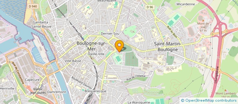 localisation de l'entreprise BM COUVERTURE  BOULOGNE-SUR-MER