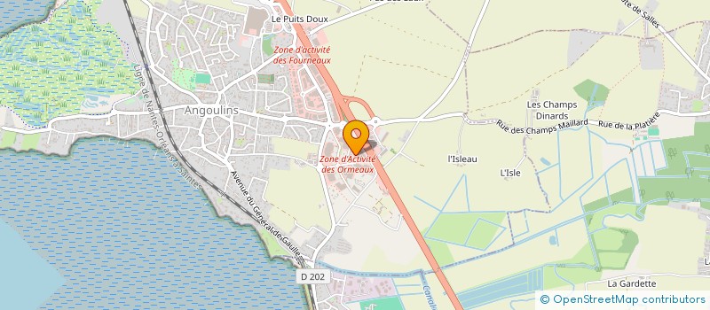localisation de l'entreprise BM CREATIONS à ANGOULINS