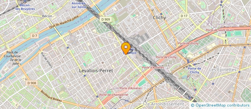 localisation de l'entreprise BM FORMATION à LEVALLOIS-PERRET