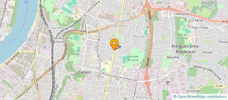 localisation de l'entreprise BM HOLDING  CENON