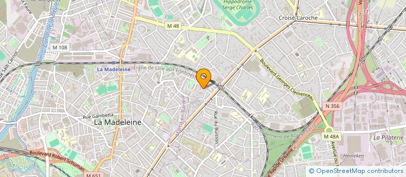 localisation de l'entreprise BM IMMOBILIER à MARCQ-EN-BARŒUL