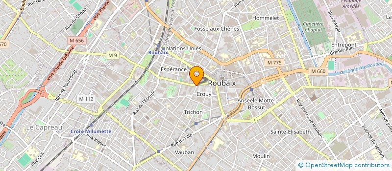 localisation de l'entreprise BM INVESTISSEMENTS à ROUBAIX