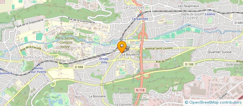 localisation de l'entreprise BM LAVERIE à ORSAY