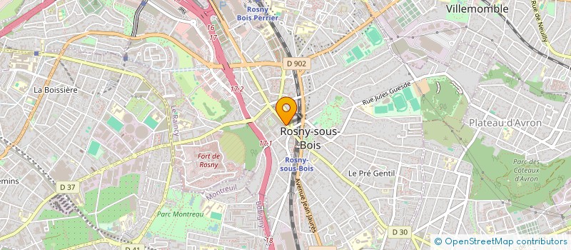 localisation de l'entreprise BM ROSNY à ROSNY-SOUS-BOIS