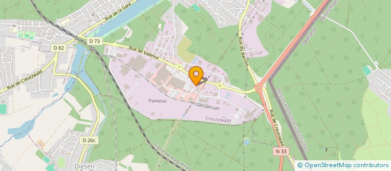 localisation de l'entreprise BM SUPERMARCHE à CREUTZWALD