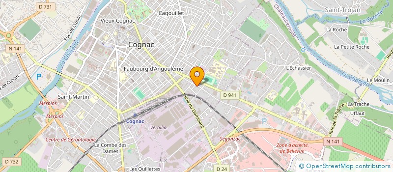 localisation de l'entreprise BM TRANS SARL  CHATEAUBERNARD