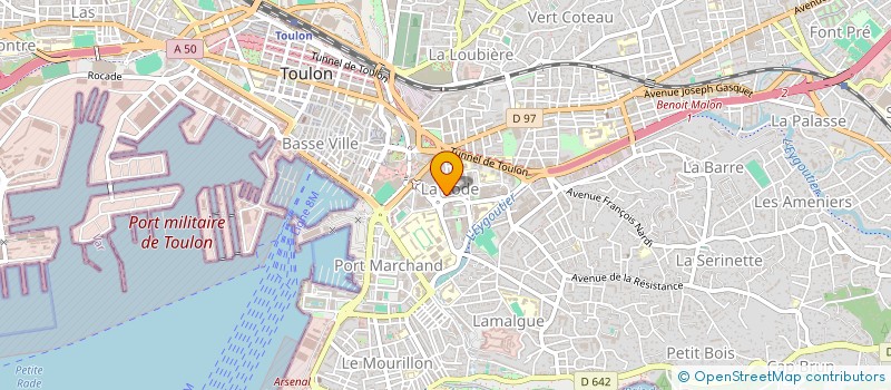 localisation de l'entreprise BM TRANSPORT à TOULON