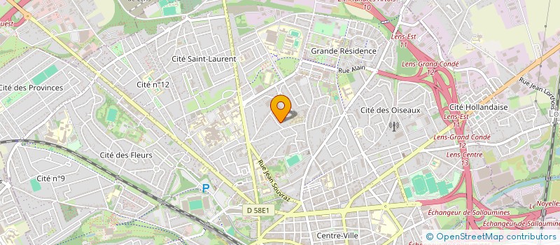 localisation de l'entreprise BM TRANSPORT  LENS