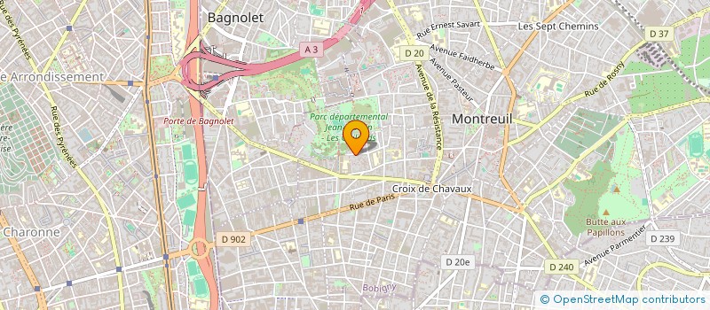 localisation de l'entreprise BM TRANSPORT à MONTREUIL