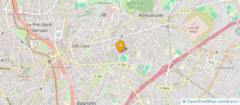 localisation de l'entreprise BM TRANSPORTS à LES LILAS