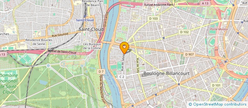 localisation de l'entreprise BM2 CONSEIL  BOULOGNE-BILLANCOURT