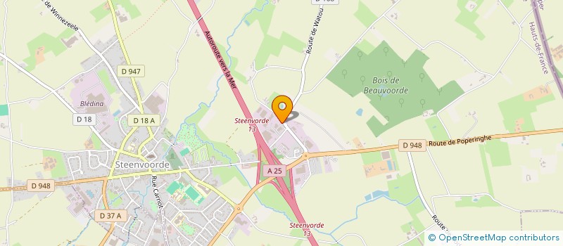 localisation de l'entreprise BM2V à STEENVOORDE