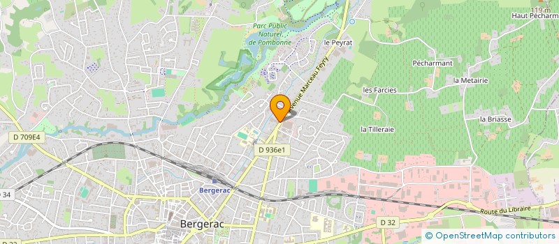 localisation de l'entreprise BMA (BERGERAC MECANIQUE AUTO) à BERGERAC