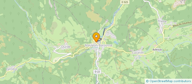 localisation de l'entreprise BMA DIFFUSION à MAULEON-BAROUSSE
