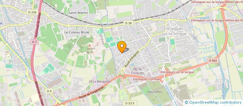 localisation de l'entreprise BMA HOLDING  ENTRAIGUES-SUR-LA-SORGUE