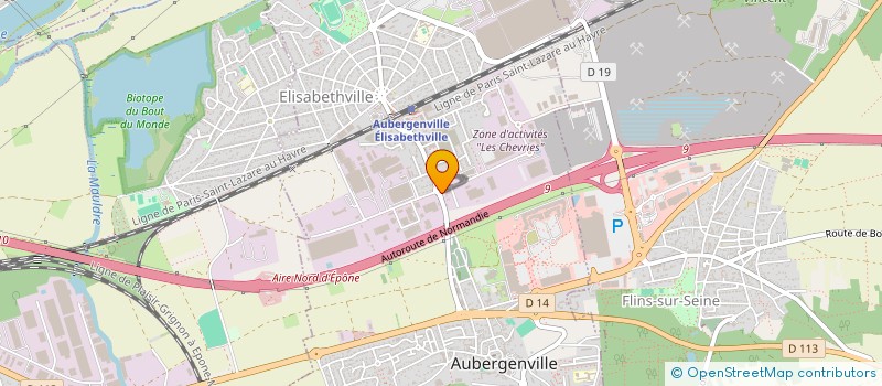 localisation de l'entreprise BMB DIFFUSION  AUBERGENVILLE