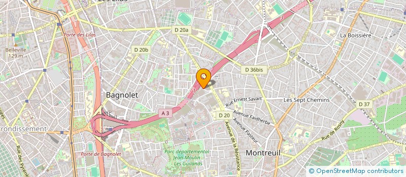 localisation de l'entreprise BMC FINANCES  MONTREUIL