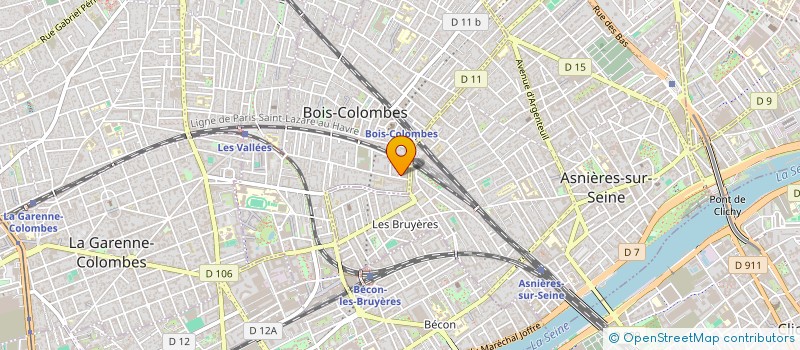 localisation de l'entreprise BMCV VINCENT à BOIS-COLOMBES