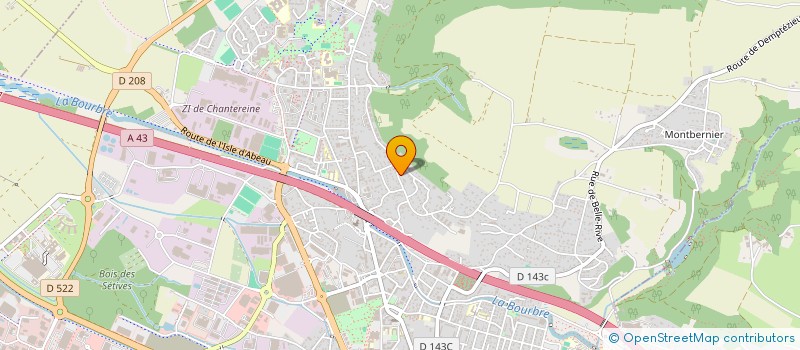localisation de l'entreprise BMD  BOURGOIN-JALLIEU