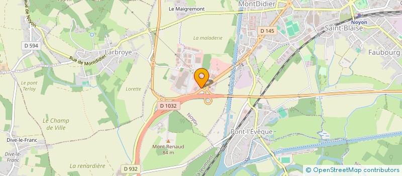 localisation de l'entreprise BMD NOYON  NOYON