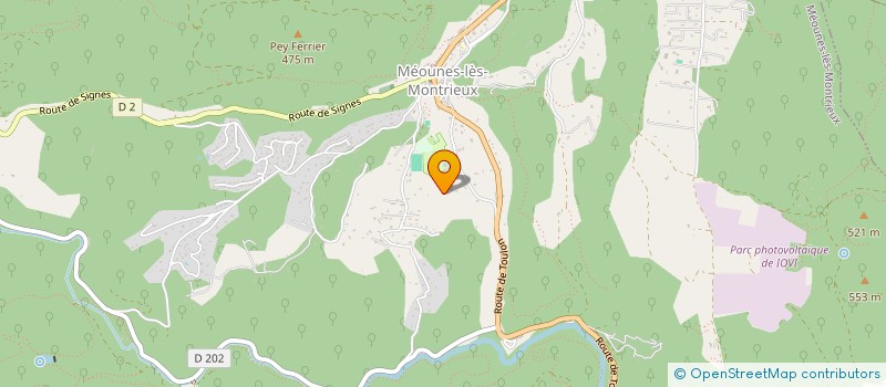 localisation de l'entreprise BMETUDES.EAU  MEOUNES-LES-MONTRIEUX