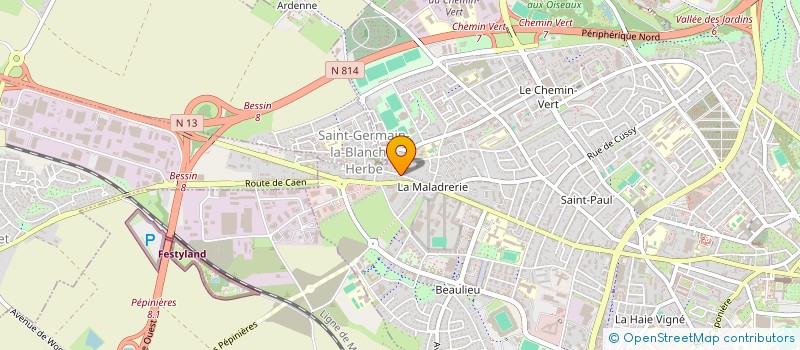 localisation de l'entreprise BMG à CAEN