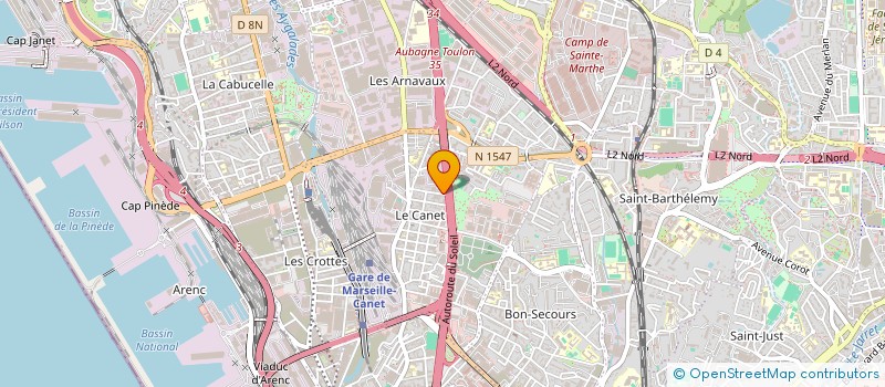 localisation de l'entreprise BMG à MARSEILLE