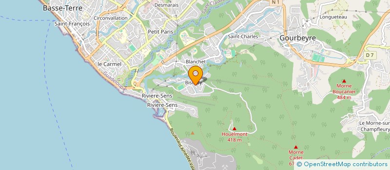 localisation de l'entreprise BMG BOIS MOBILIER GUADELOUPEEN à GOURBEYRE