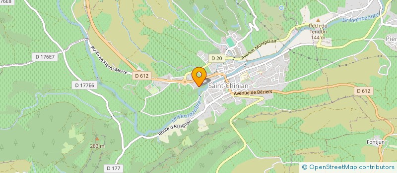 localisation de l'entreprise BMH  SAINT-CHINIAN