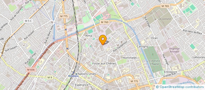 localisation de l'entreprise BMI BATIMENT MAISONS INDIVIDUELLES à ROUBAIX