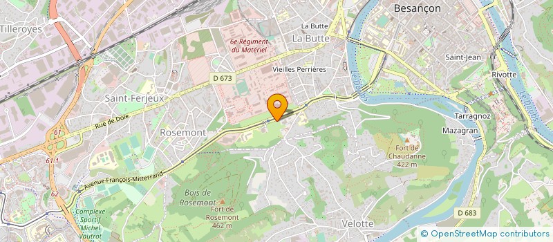 localisation de l'entreprise BMI BUREAUTIQUE MOBIL INFORMAT  BESANCON