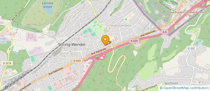 localisation de l'entreprise BMJ  STIRING-WENDEL