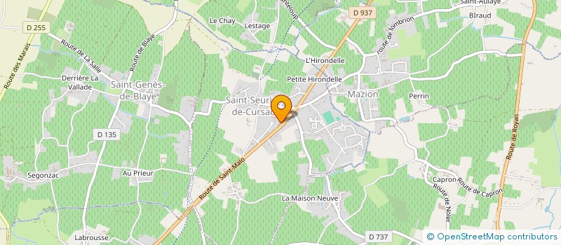 localisation de l'entreprise BMLD SANTE  SAINT-SEURIN-DE-CURSAC