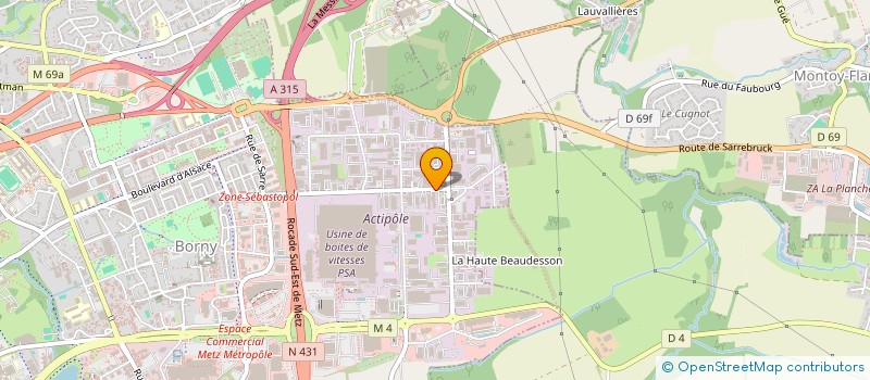 localisation de l'entreprise BMO CONCEPT à METZ