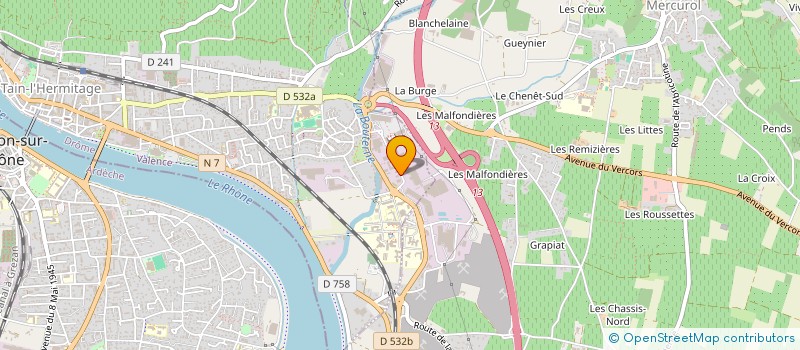 localisation de l'entreprise BMP  TAIN-L'HERMITAGE