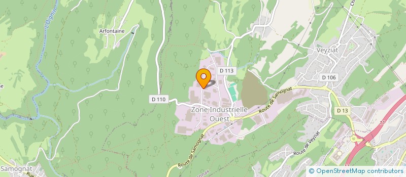 localisation de l'entreprise BMP BERNARDI METAL PLASTIQUES à OYONNAX
