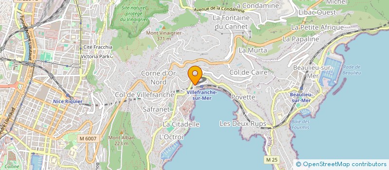 localisation de l'entreprise BMP PROPRIETES à VILLEFRANCHE-SUR-MER