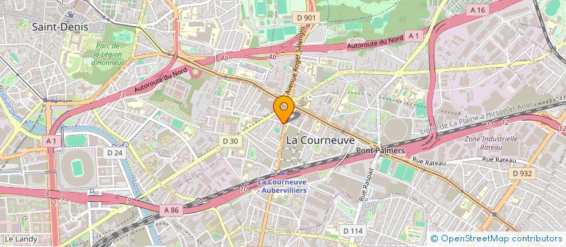 localisation de l'entreprise BMR à LA COURNEUVE