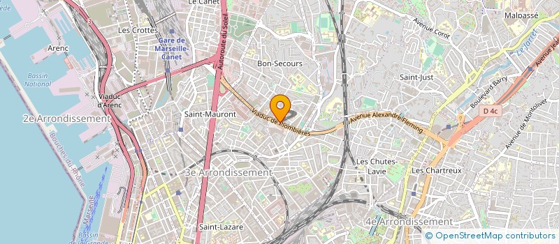 localisation de l'entreprise BMR AUTOMOBILES à MARSEILLE