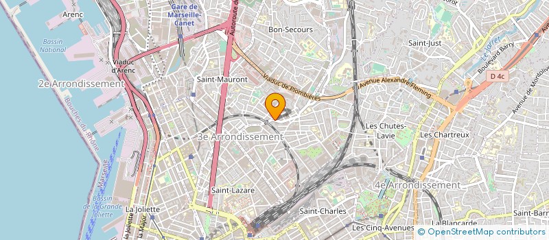 localisation de l'entreprise BMR BLANCHISSERIE MARS REUNIE à MARSEILLE