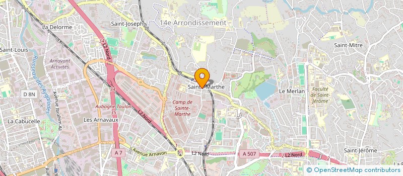 localisation de l'entreprise BMS - HEVI 13 à MARSEILLE