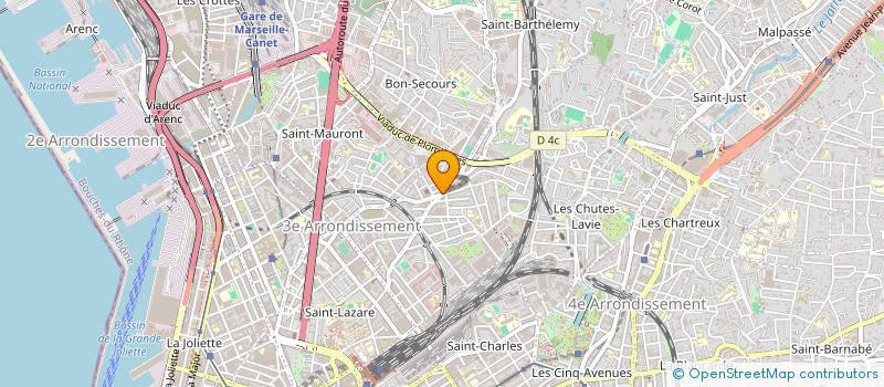 localisation de l'entreprise BMS - HEVI 3 à MARSEILLE