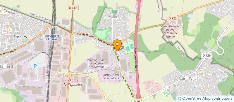 localisation de l'entreprise BMSIF  SURVILLIERS