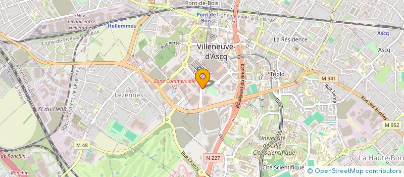 localisation de l'entreprise BMT OPTIQUE à VILLENEUVE-D'ASCQ