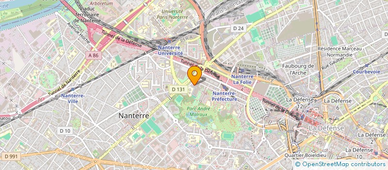 localisation de l'entreprise BMT TRANSPORT à NANTERRE