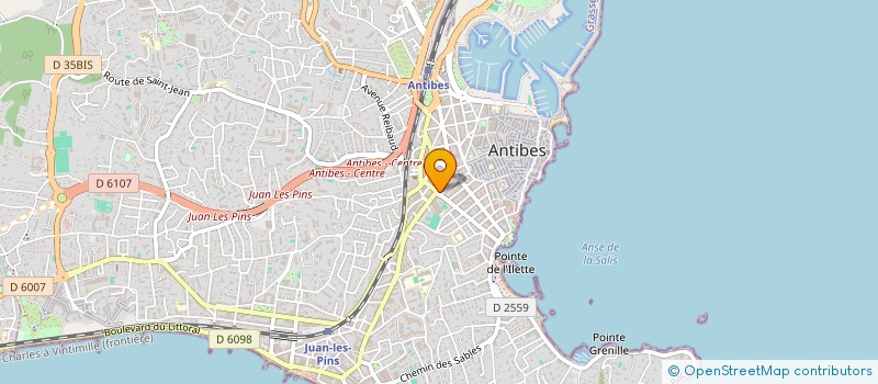 localisation de l'entreprise BMV COMMUNICATION à ANTIBES