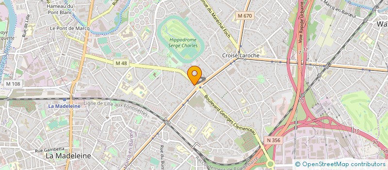 localisation de l'entreprise BMV ET ASSOCIES à MARCQ-EN-BARŒUL