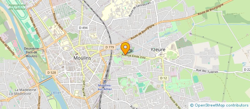 localisation de l'entreprise BMX5  YZEURE